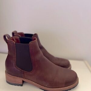 Portland Leather Brown Heeled Boots